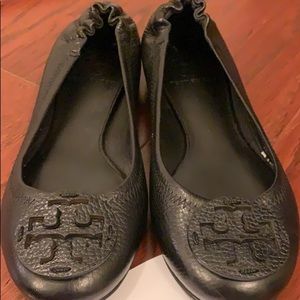Black patent Tory Burch flats